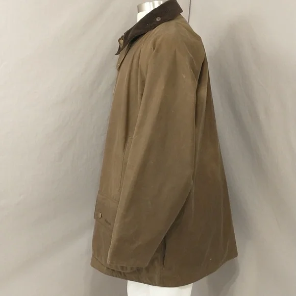 Barbour Wax Cotton Beaufort Jacket Tartan Lined 54" Chest 33" Long Jacket  ApxXL - Picture 4 of 16